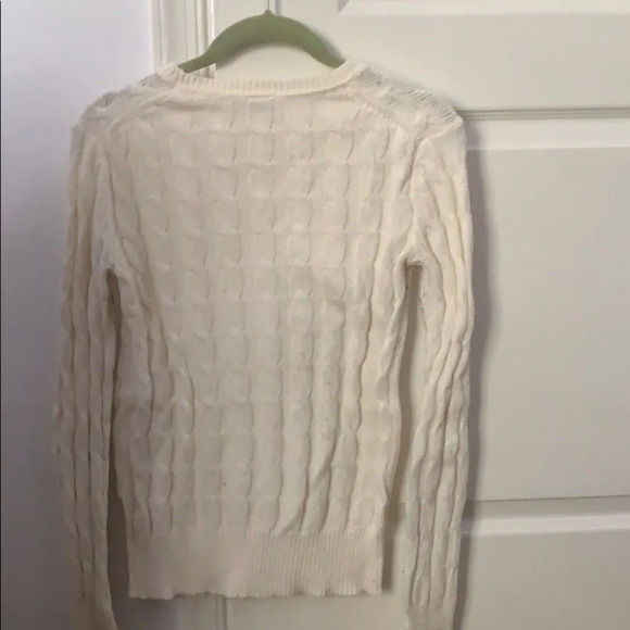 White Gap Cable Knit Sweater - Picture 2 of 3